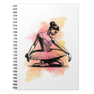 Ballerina Dancing in Color  Notebook