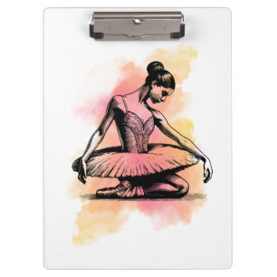 Ballerina Dancing in Colour Clipboard