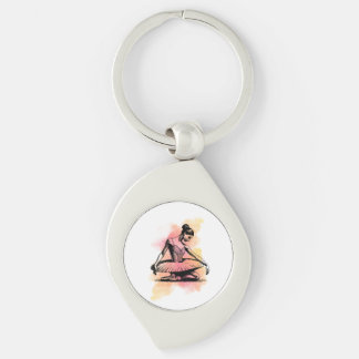 Ballerina Dancing in Colour Keychain