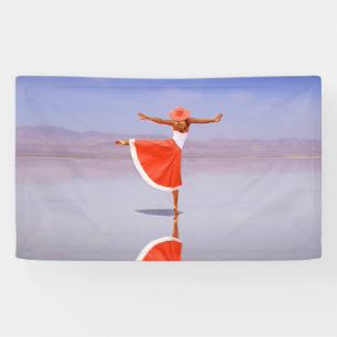Ballerina Dancing on the Beach Banner