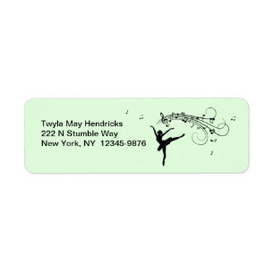 Ballerina Dancing with Music Green