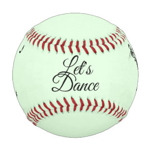 Ballerina Dancing with Music Green Baseball