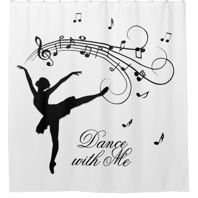 Ballerina Dancing with Music Notes (Front)