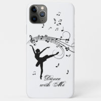 Ballerina Dancing with Music Notes