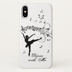 Ballerina Dancing with Music Notes Case-Mate iPhone Case