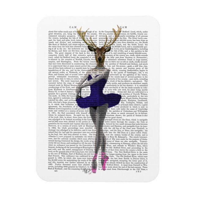 Ballerina Deer in Blue Magnet (Vertical)