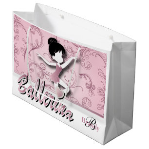 Ballerina Doll   Pink Tourmaline   Personalize Large Gift Bag
