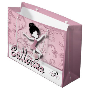 Ballerina Doll   Pink Tourmaline   Personalize Large Gift Bag