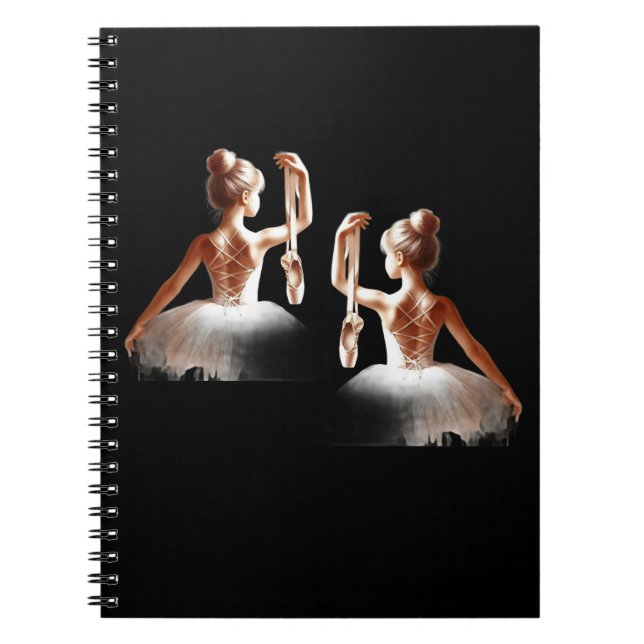 "Ballerina Dreams – Watercolor Dance Spiral Notebo Notebook (Front)