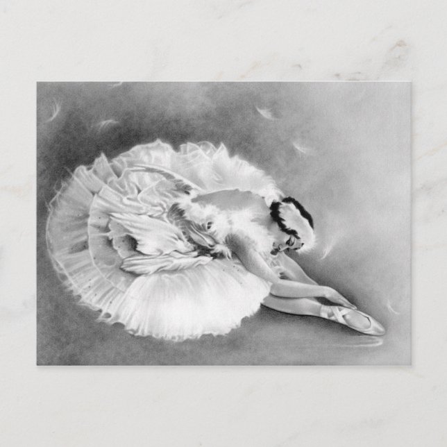 Ballerina Dying Swan Postcard (Front)