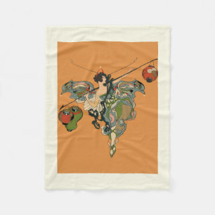 Ballerina Faerie With Lanterns Fleece Blanket