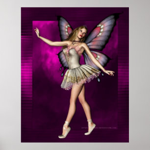 Ballerina Fairy Artwork D1 Poster Print