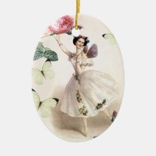 Ballerina Fairy Ceramic Ornament