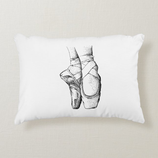 Ballerina Feet on Pointe #1 Accent Pillow (Front)