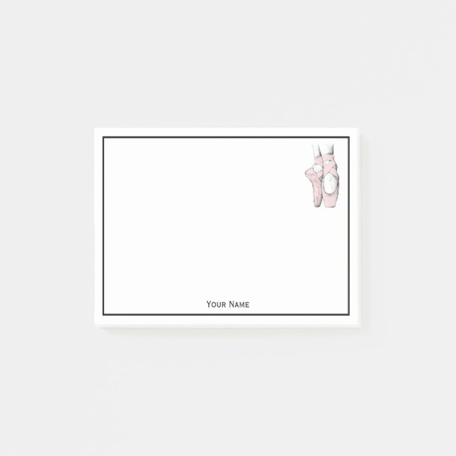 Ballerina Feet on Pointe #1 Lt Pink Post-it Notes (Front)