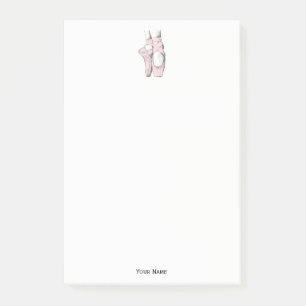 Ballerina Feet on Pointe #1 Lt Pink Post-it Notes