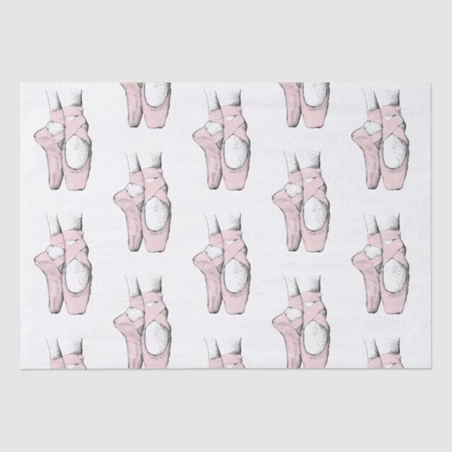 Ballerina Feet on Pointe #1 Lt Pink Tissue Paper (Front)