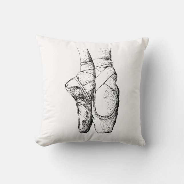 Ballerina Feet on Pointe #1 Throw Pillow (Front)
