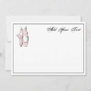Ballerina Feet on Pointe #2 Lt Pink Note Card