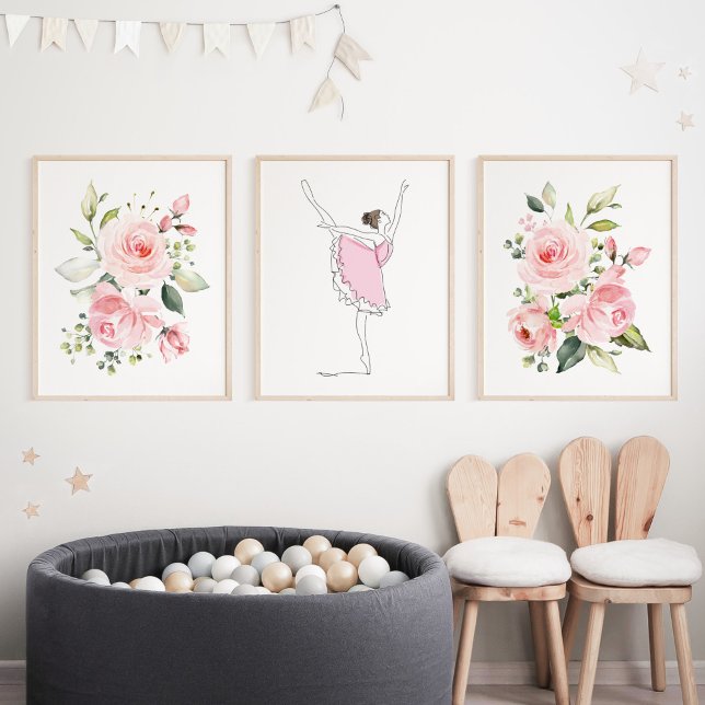 Ballerina, Fille de ballet, Tutu, Fleurs roses (Créateur téléchargé)
