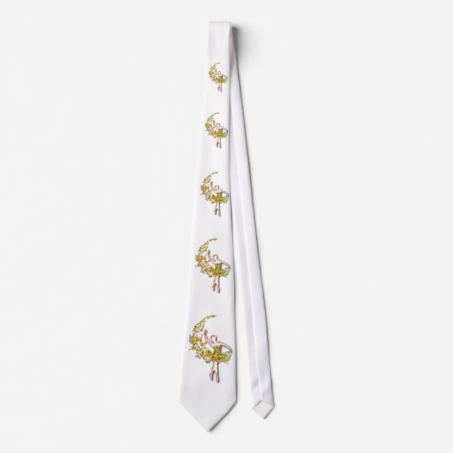 Ballerina Fire Neck Tie Ballet Dancer Girl (Front)