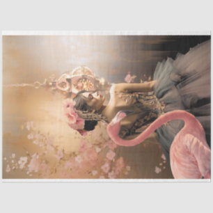 Ballerina & Flamingo Fairy-tale Fantasy, decoupage Tissue Paper