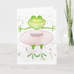 Ballerina Frog Card