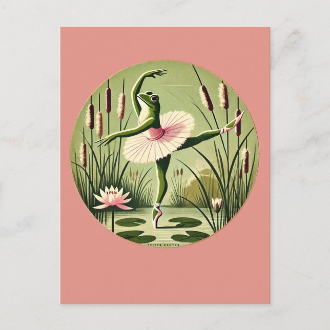 Ballerina Frog                                     Postcard (Front)