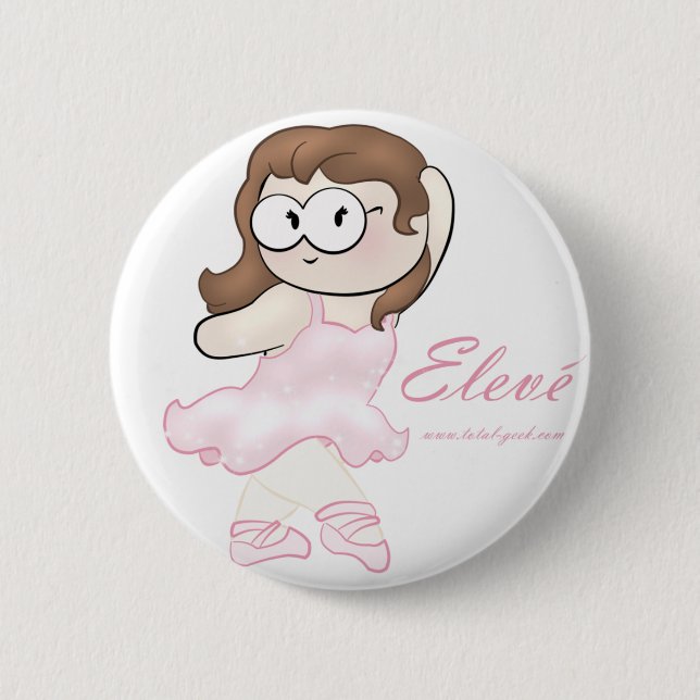 ballerina geek button (Front)