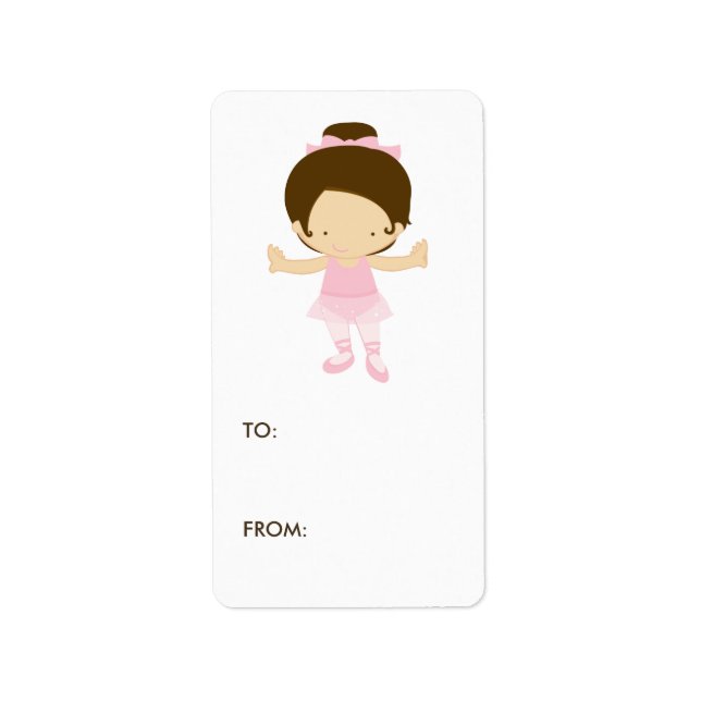 Ballerina Gift Tag Labels (Front)