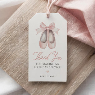 Ballerina Girl Birthday Favour Tag