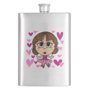 Ballerina Girl Hip Flask