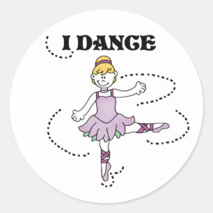 Ballerina Girl I Dance Classic Round Sticker