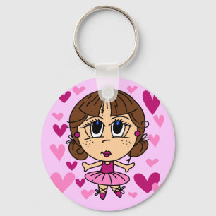 Ballerina Girl Keychain