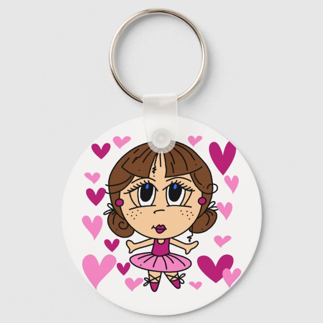 Ballerina Girl Keychain (Front)