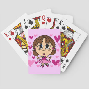 Ballerina Girl Playing Cards