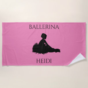 BALLERINA girl's beach towel. Beach Towel