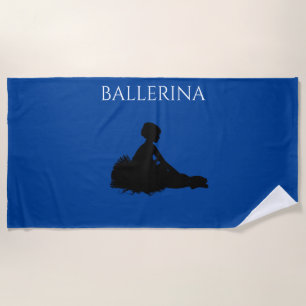 BALLERINA girl's beach towel. Beach Towel