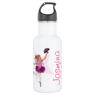 Ballerina girls named white drinks bottle