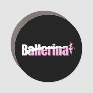 Ballerina - Girly Ballet Abstract Swish Art Car Magnet