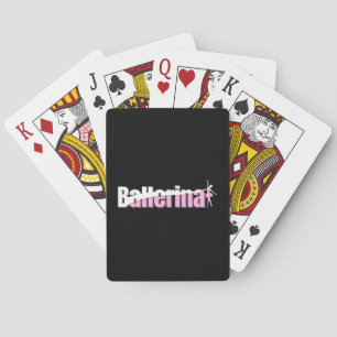 Ballerina - Girly Ballet Abstract Swish Art Playing Cards