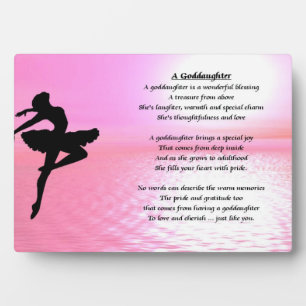 Ballerina Godgirl Poème Plaque