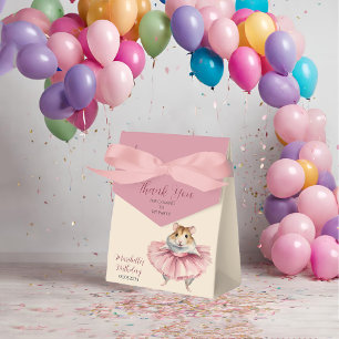 Ballerina Hamster Cute Girl Birthday Thank You Favor Box