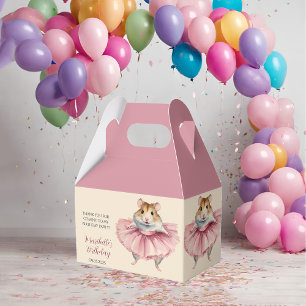 Ballerina Hamster Girls Birthday Party Favor Box