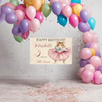 Ballerina Hamster Girls Personalized Birthday