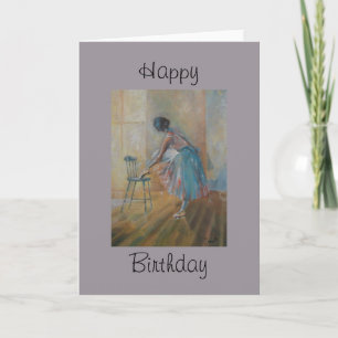 Ballerina Happy Birthday Card