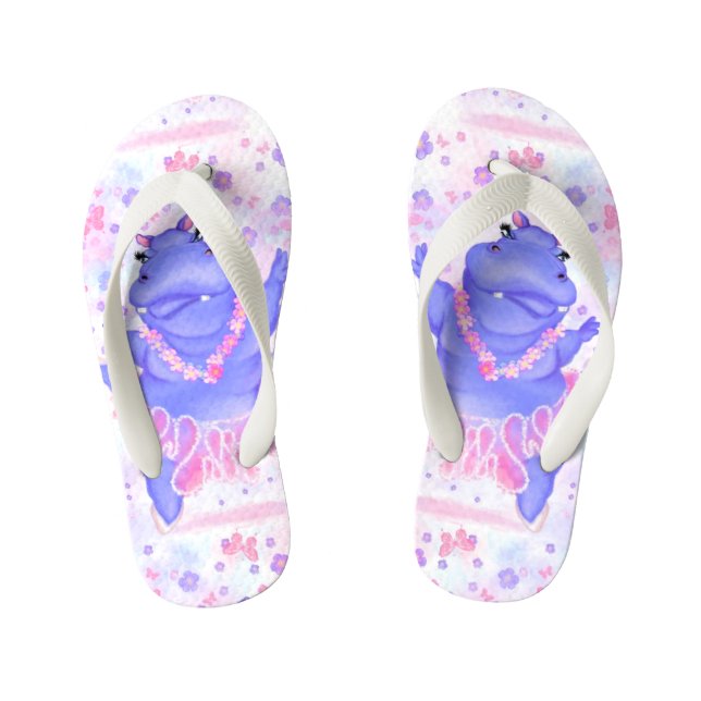 Ballerina Hippo Kid's Flip Flops (Footbed)