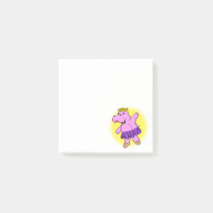 Ballerina Hippo With Tutu Post-it Notes