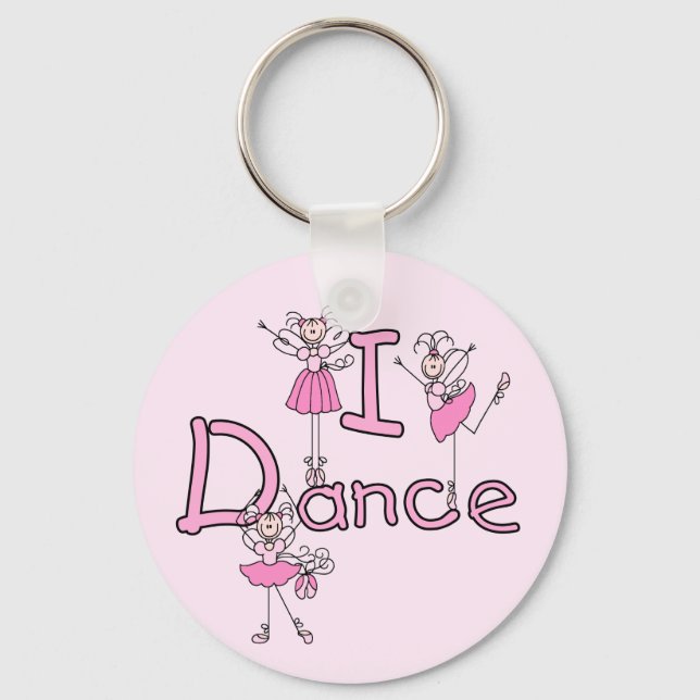 Ballerina I Dance T-shirts and Gifts Keychain (Front)