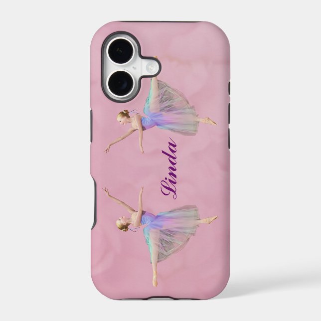 Ballerina in Arabesque,  Customizable Name (Back)
